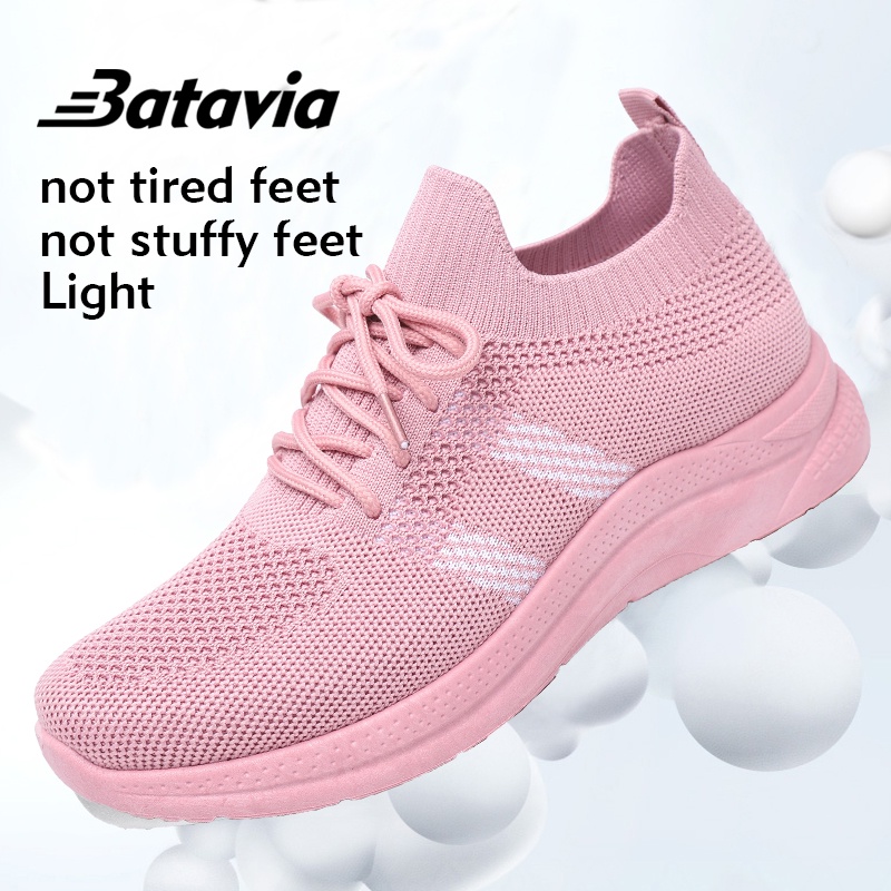Batavia Sepatu wanita sneakers impor premium perempuan terbaru rajut adem antislip antiaus  olahraga Batavia Fashion Sepatu A137A138-7