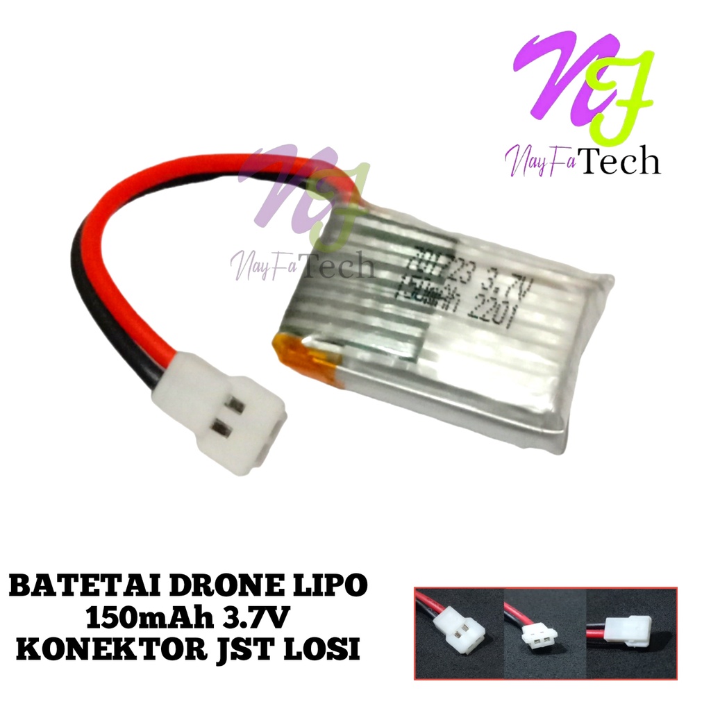 Baterai DRONE / Baterai Pesawat Remot Control LIPO 150mAh 3.7V Konektor JST LOSI