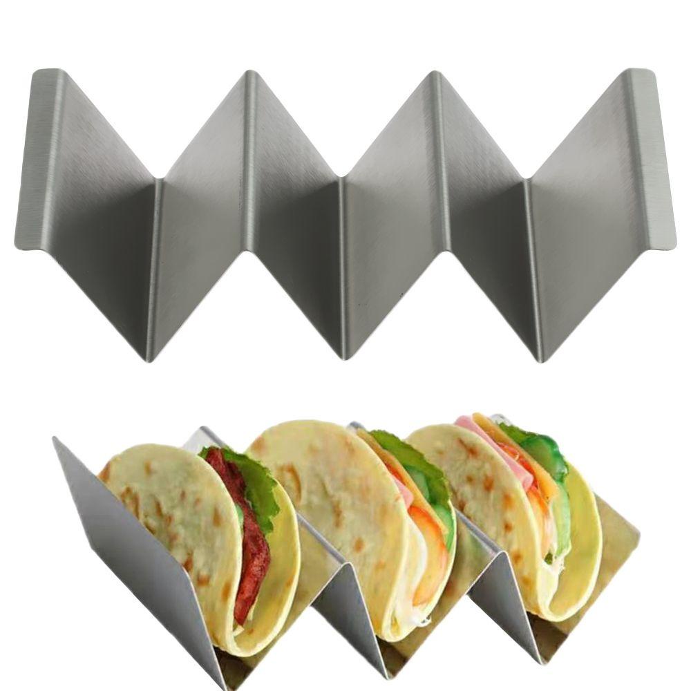 Chookyy Taco Holder Praktis Truck Tray Style Stainless Steel Burrito Stand