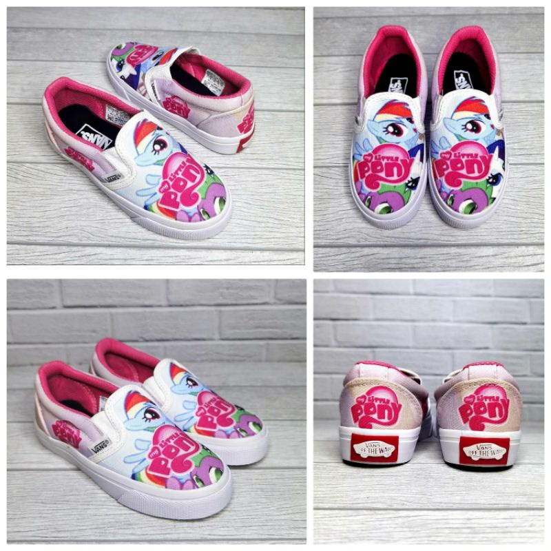 New Arrival Sepatu sneakers kids vans slip on anak motif little ponya