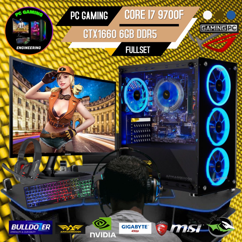 pc gaming core i7 9700f komputer cpu vga gtx1660 6gb ram 16 e55 jakarta pc gaming fullset cpu gaming