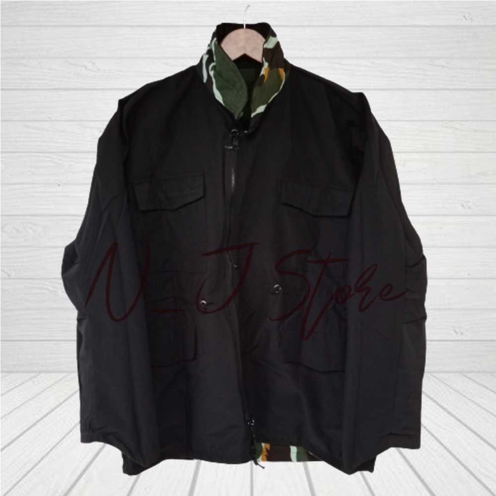 TERBARU BIG SIZE M-4XL Jaket Pria Semi Parka Army Bolak Balik Pelopor Brimob Terjangkau Berkualitas