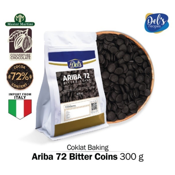 

Coklat Couverture Coin Pahit 300 gr Impor Halal Bitter 72%