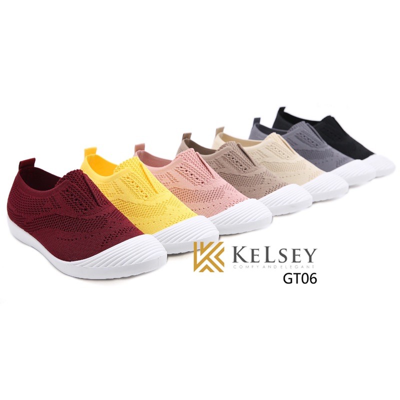 (GRATIS ALAS KAKI) Sepatu Slip On Wanita KELSEY GT06