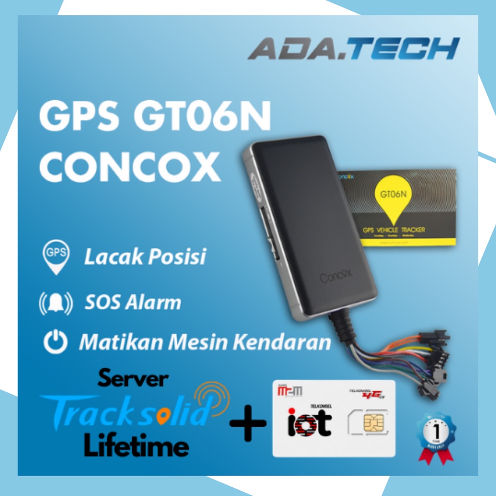 Paket GPS Tracker GT06N Concox + Simcard + Tracksolid GPS Mobil GARANSI