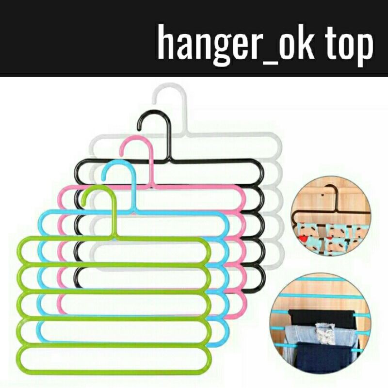 hanger 5 layer susun / gantungan pakaian multifungsi