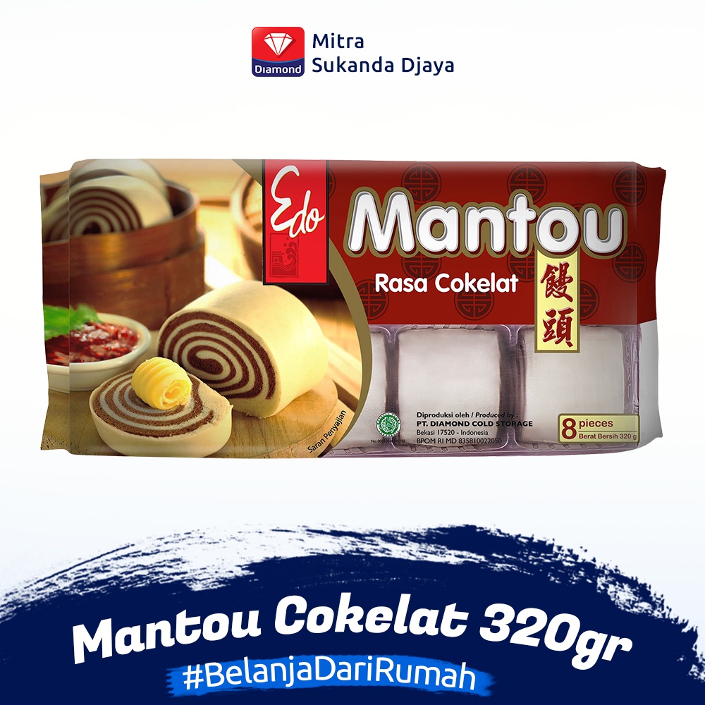 

Roti Tiongkok Khas Balikpapan Beku - Edo Mantou Chocolate 320Gr