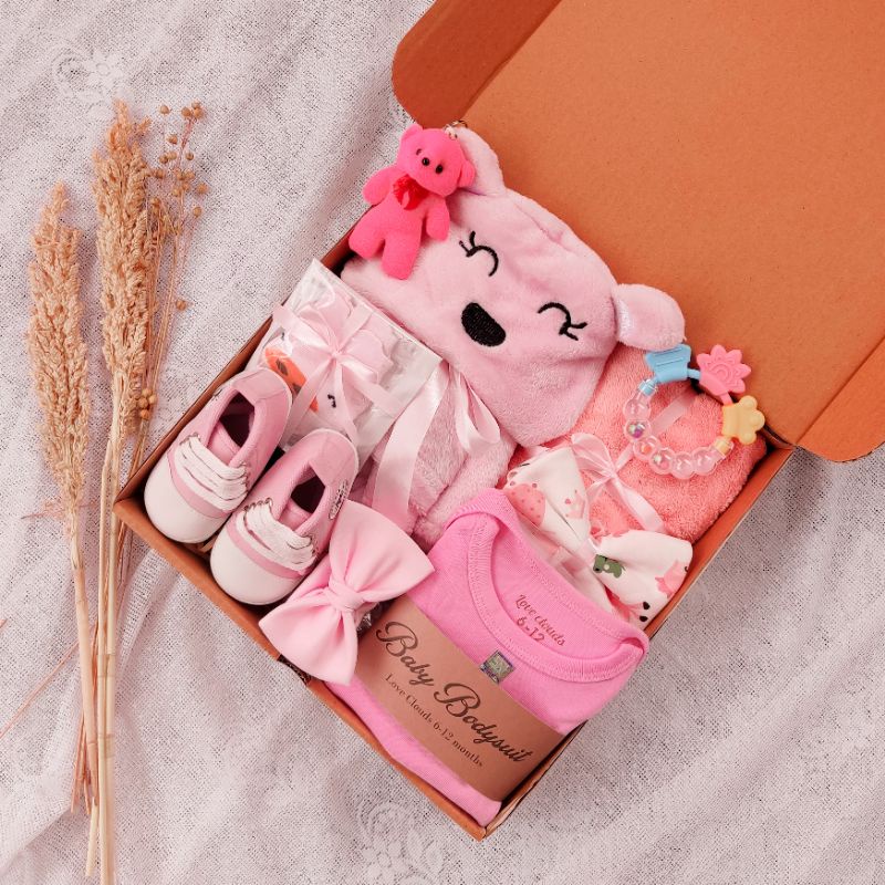 Hampers bayi/kado bayi /gift box-Baby kode 10 pink