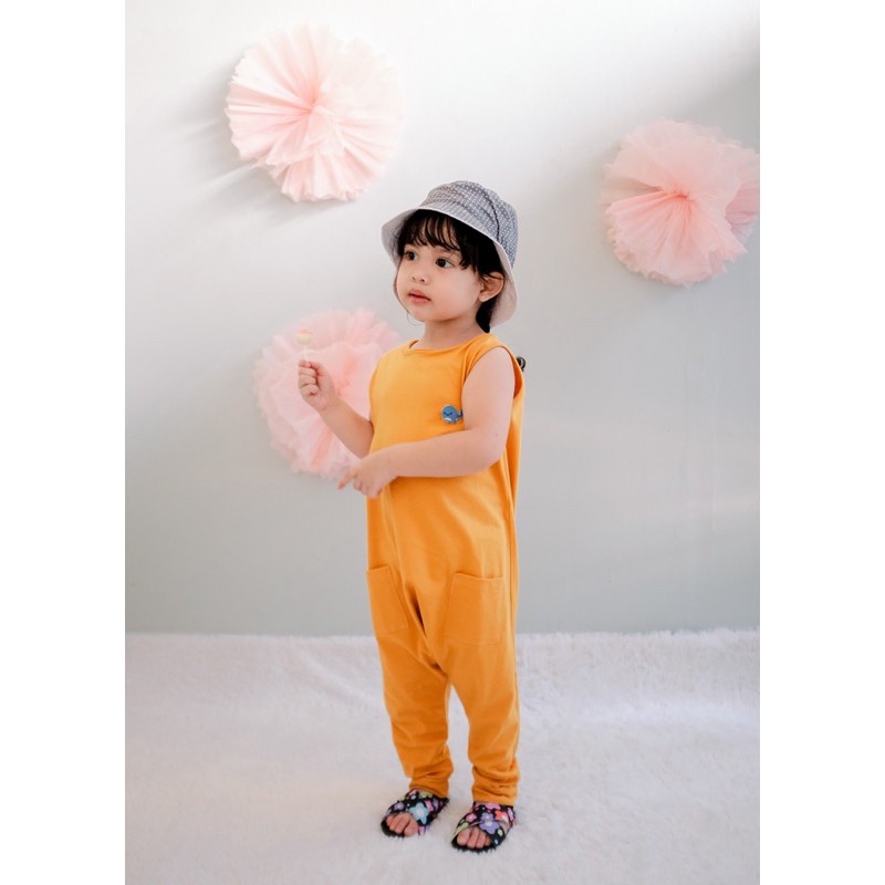 KIDDIEPODS - Animal Patch Jumpsuit / Jumpsuit anak perempuan / Romper Anak perempuan / Terusan Anak Perempuan 1-10 tahun