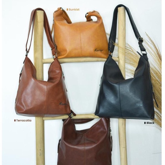 ORIGINAL Laras Tas Hobo Totebag Kulit sintetis asli lokal brand Moonzaya Sidoarjo bergaransi untuk k