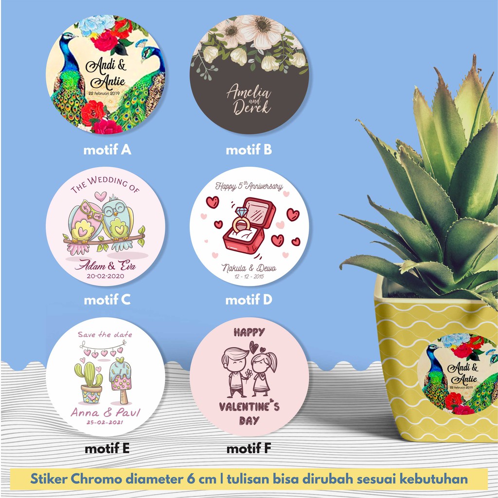 

Stiker tema Romantis, Sweet untuk Wedding Pernikahan atau Valentine