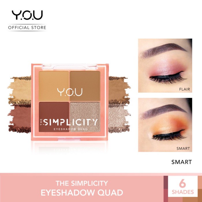 YOU The Simplicity Eyeshadow Quad | 01 Flair | 02 Smart | 03 Street | 05 Glam | 06 Fresh