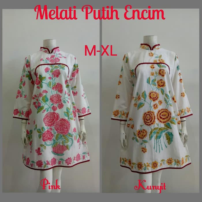 Terkini Tunik Melati Putih Encim Diskon