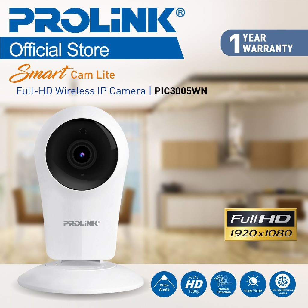 CCTV Home Pintar PROLiNK PIC3005WN Full HD 1080P Smart Wi-Fi IP Camera