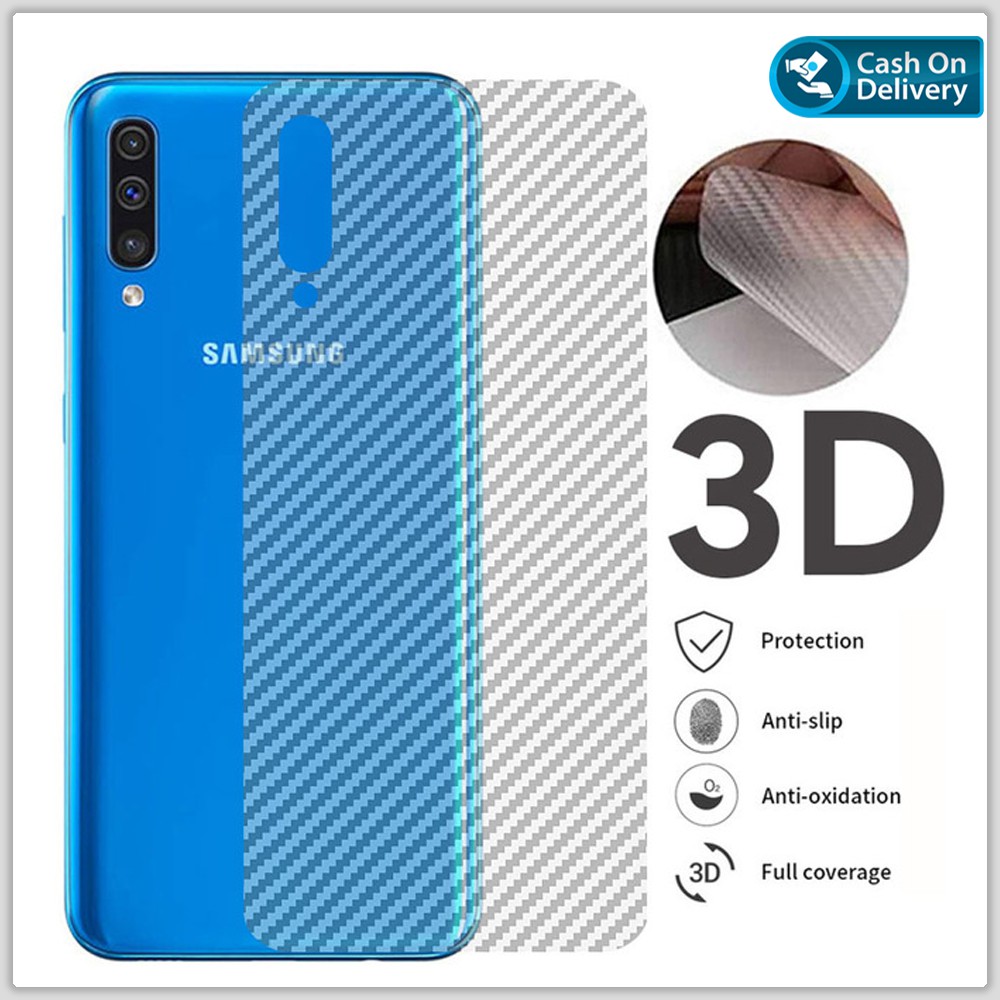 Garskin Carbon 3D Samsung A50 Premium Back Screen Protector