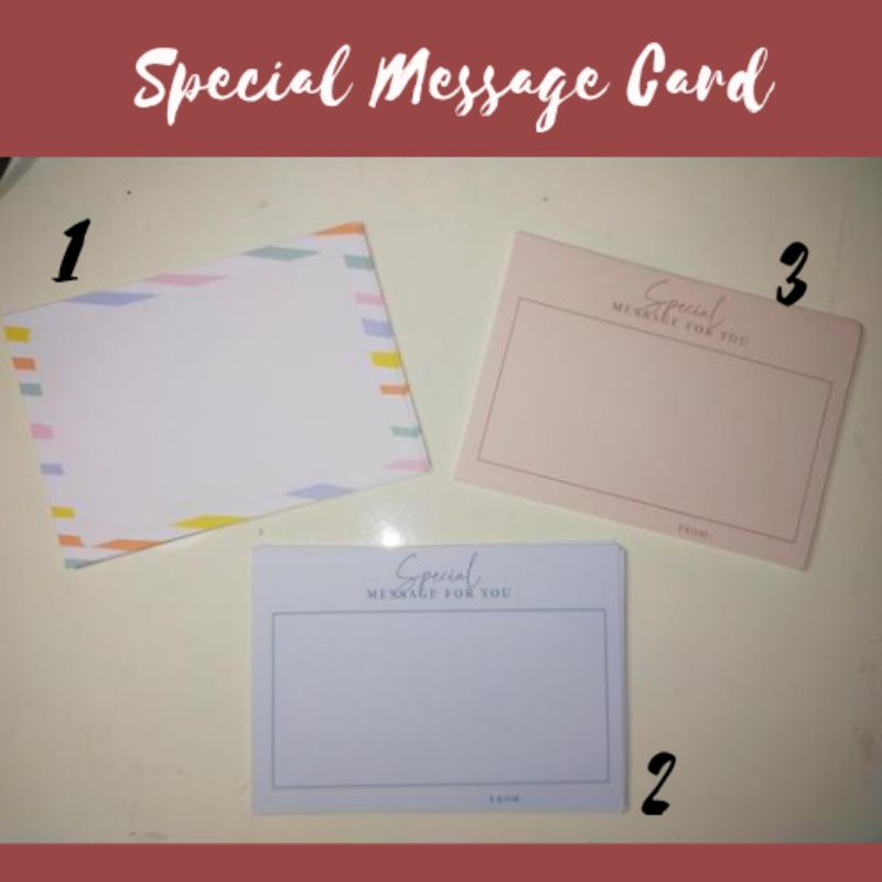 

CARD BIRTHDAY/CARD SPECIAL MESSAGE