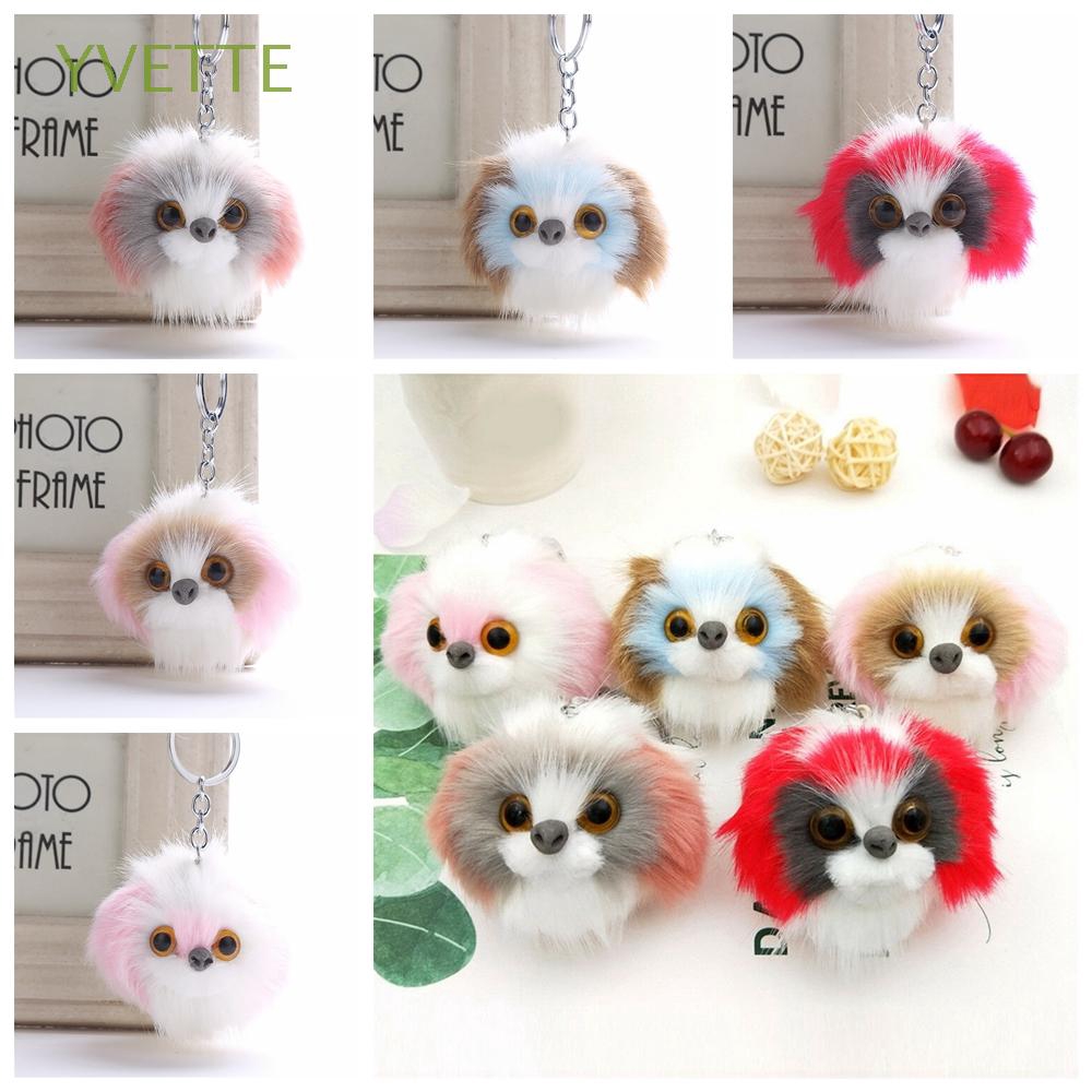Yvete Gantungan Kunci Anjing Bahan Bulu Kelinci Imitasi Shopee