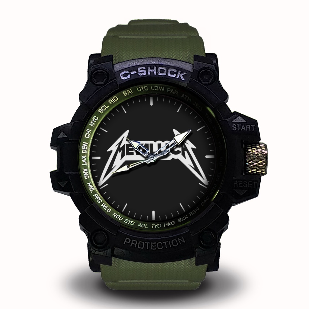 Jam Tangan Metallica Outdoor Anti Air #Hitam