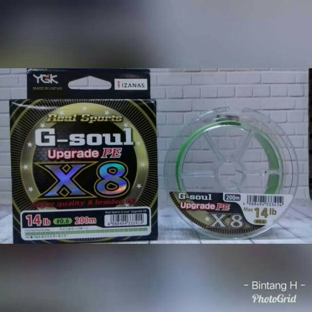 Senar PE YGK G Soul Upgrade X8 PE  0.6 14 LB