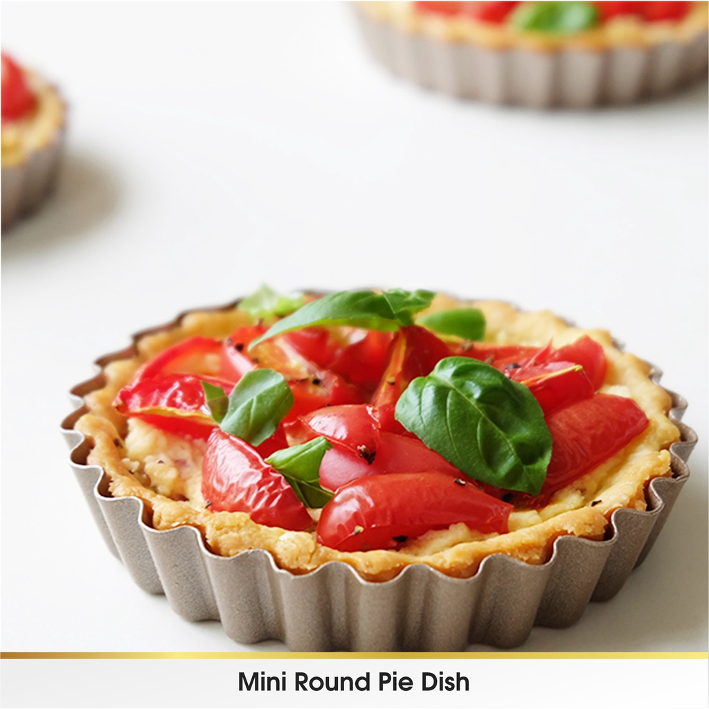CHEFMADE Loyang Cetakan Kue Pie Pan Susu Buah Mini Kecil Bongkar Pasang Anti Lengket Set