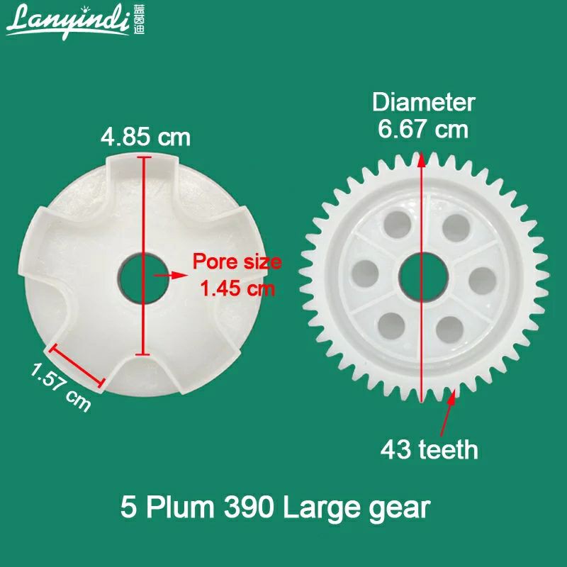 Gear Satuan Gearbox 390 Type Large Gear Bintang 5 Pliko / Gearbox /Gearbok Mobil Motor Mainan Aki