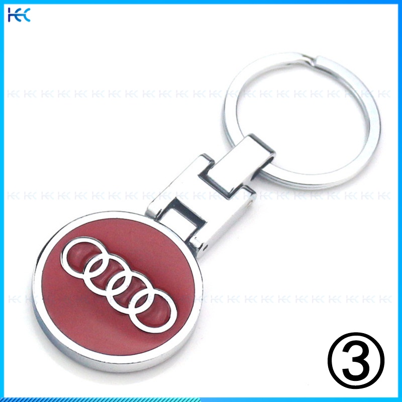 Set Gantungan Kunci Kreatif Bahan Alloy Dengan Logo Untuk Audi