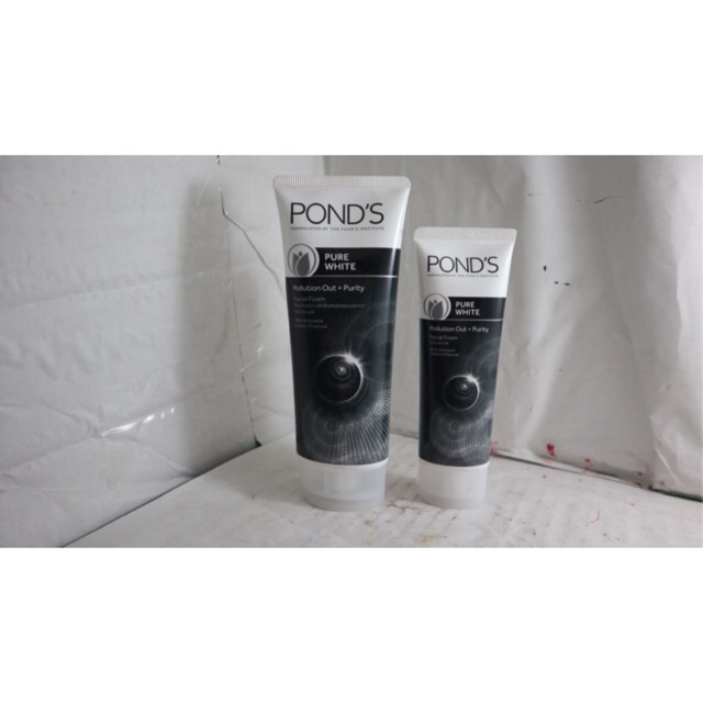 [CASE HITAM] PONDS SABUN WAJAH // 50 &amp; 100 gram - terbaru new pack - ponds pure BRIGHT facial foam kemasan hitam : sabun cuci muka ponds