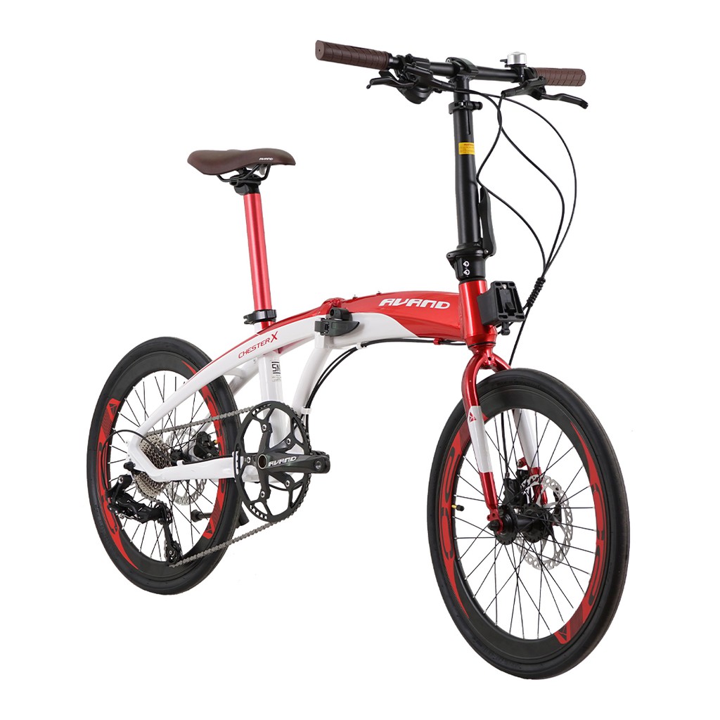 Sepeda Lipat Folding Bike AVAND CHESTER X AL 20-10SP AVAND CHESTER X Red White
