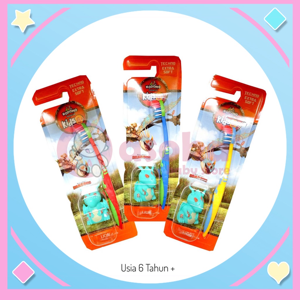 Kodomo Toothbrush Kids 6+ Techno Extra Soft - Sikat Gigi Anak ASOKA