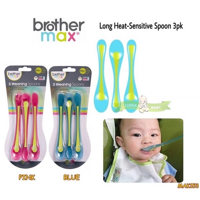 MAK153 SENDOK ANAK BAYI BROTHER MAX 3 LONG WEANING SPOONS