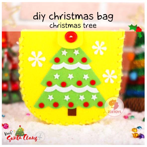 Zoetoys DIY Christmas Hand Basket Halloween Bag | Tas Hampers Art and Craft Flannel Prakarya Anak | Snowman Santa Reindeer Wreath Tree | Cari Kado | Cari Kado Natal | Cari Bingkisan Hampers