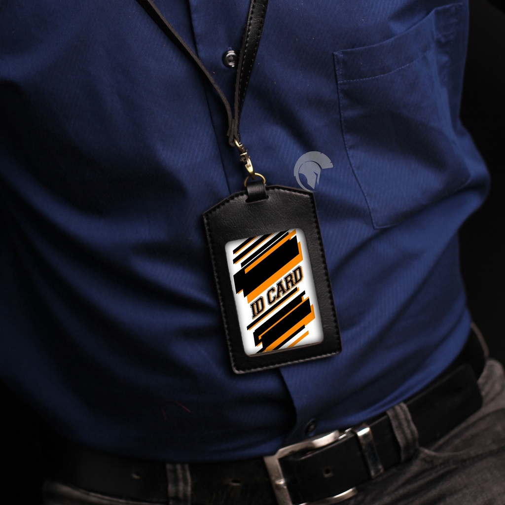 

Card Holder Patuk Name Tag Murah Kantor Sekolah Doble Magnet Fashion Kulit