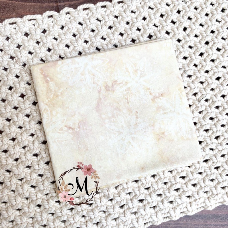 Perca kain katun batik bali - batik smoke -cream