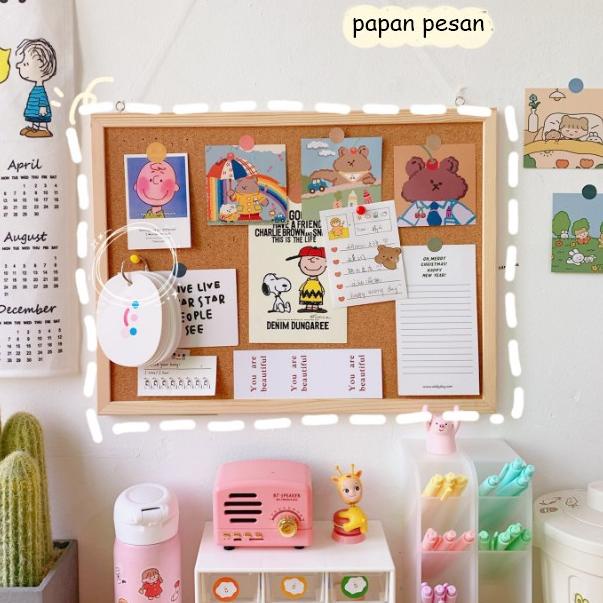 

Terlaku... Message board /wind wooden cork board - pin board - papan tempel kayu
