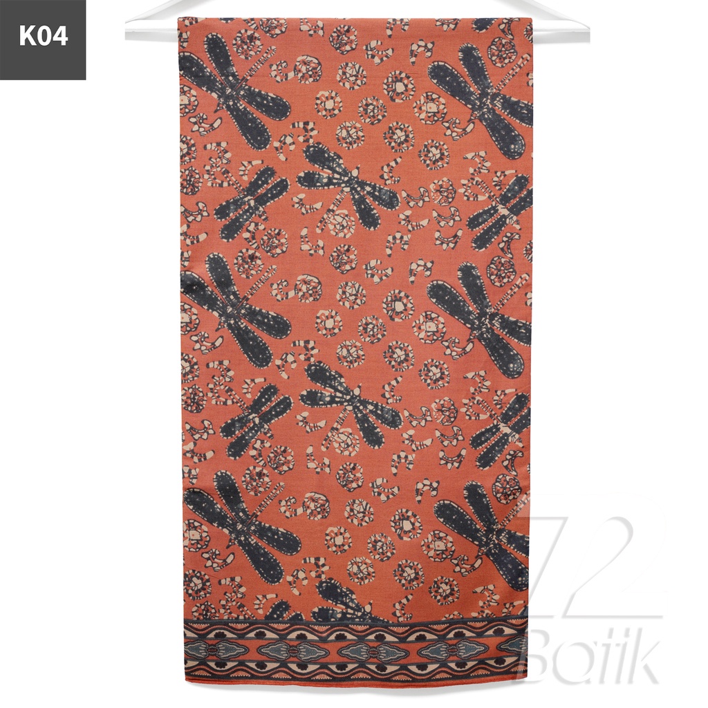 KAIN BATIK PREMIUM Bahan Katun Motif Capung Warna Cream 721631 Cap 72 Jarik Jarit Samping Kebat Panjang Batik Katun Modern Premium Bahan Seragam Batik Pernikahan Kantor Keluarga Murah Kamen Jadi Batik Bali Lembaran