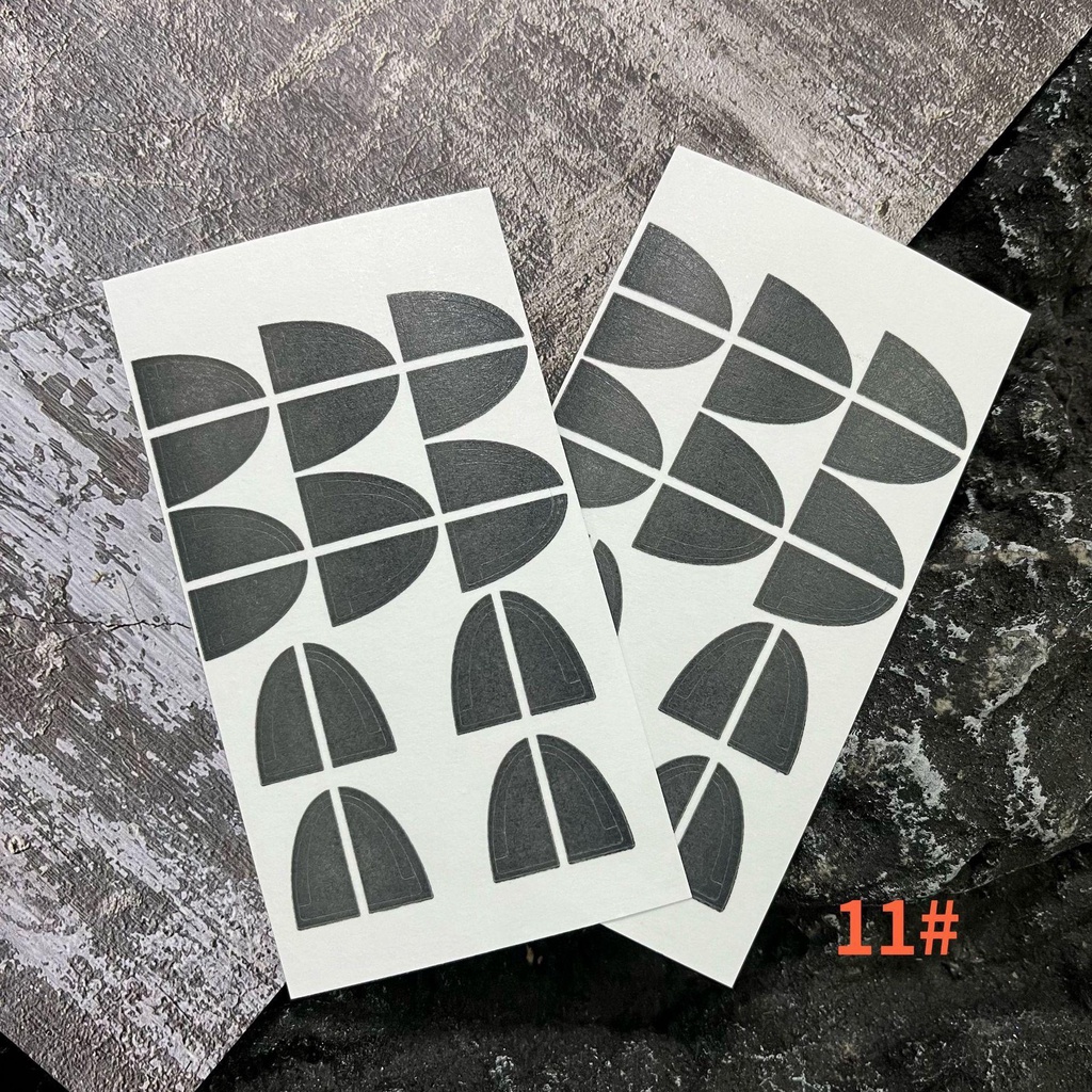 Preva Inkjet Template Stiker Kuku Nail Art Dekorasi Garis Tidak Teratur Airbrush Love