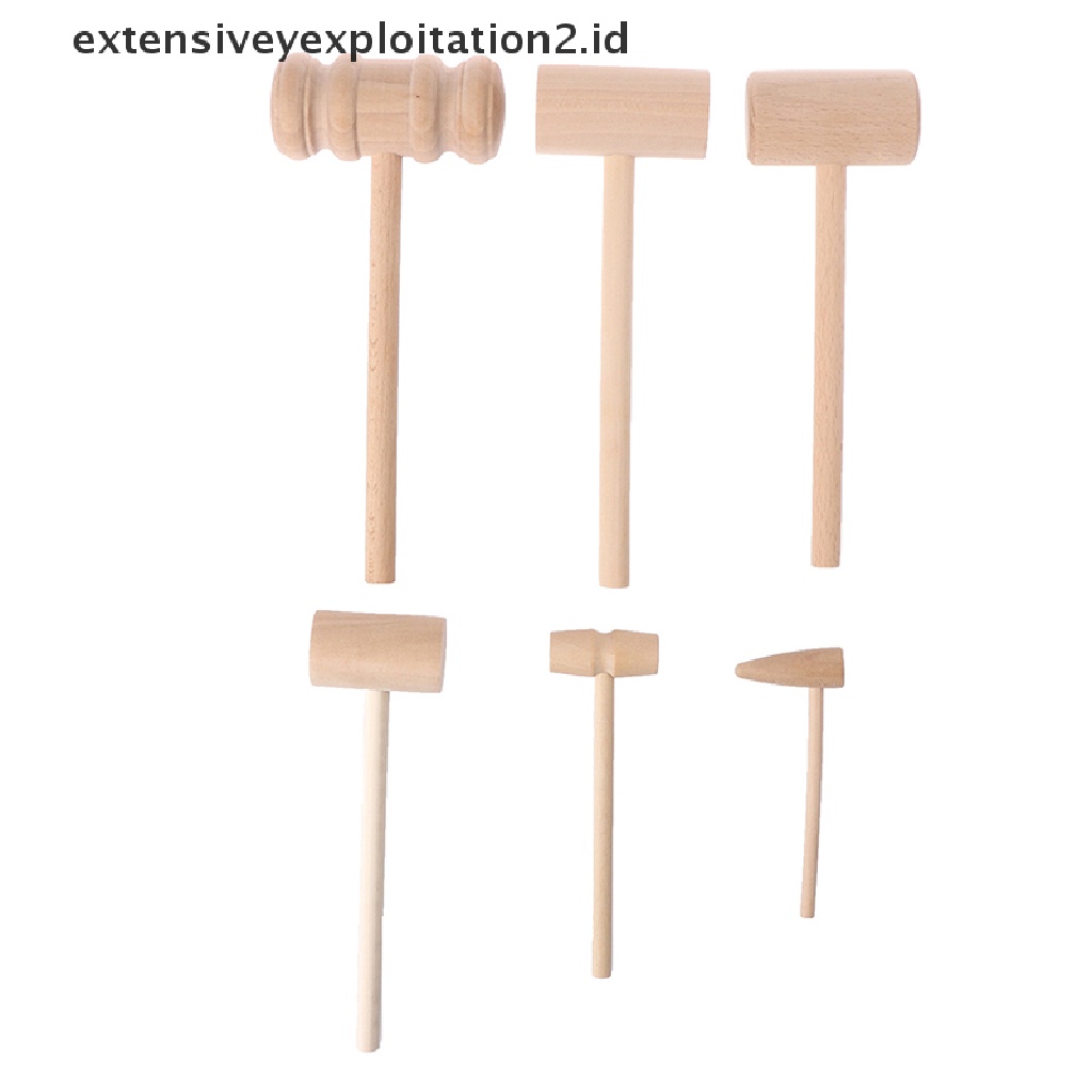 ID 1pc Leather Wooden Hammer Toy Crab Lobster Mallet Beating Gavel for Kid .