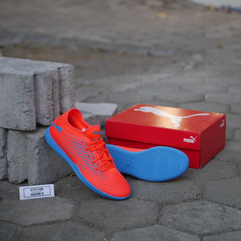 Sepatu Futsal Puma Future 19.4 IT Red Blue Original 10554901