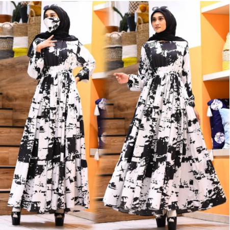 Baju Gamis Muslim Terbaru 2021 Model Baju Pesta Wanita kekinian Bahan katun Kekinian gaun remaja