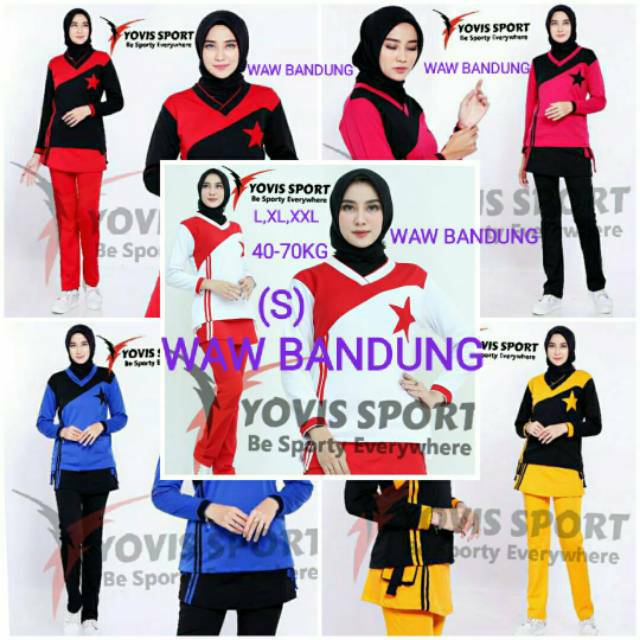 Setelan Olahraga lengan Panjang Rok Celana Panjang Setelan Olahraga Wanita Muslimah Setelan Yoga Ero