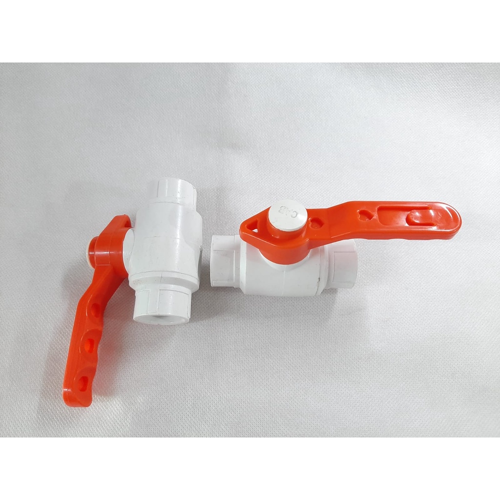 BALVALEP PVC POLOS GG BESI 1/2&quot; / 3/4&quot; / 1&quot; / BALL VALVE PVC / STOP KRAN PLASTIK