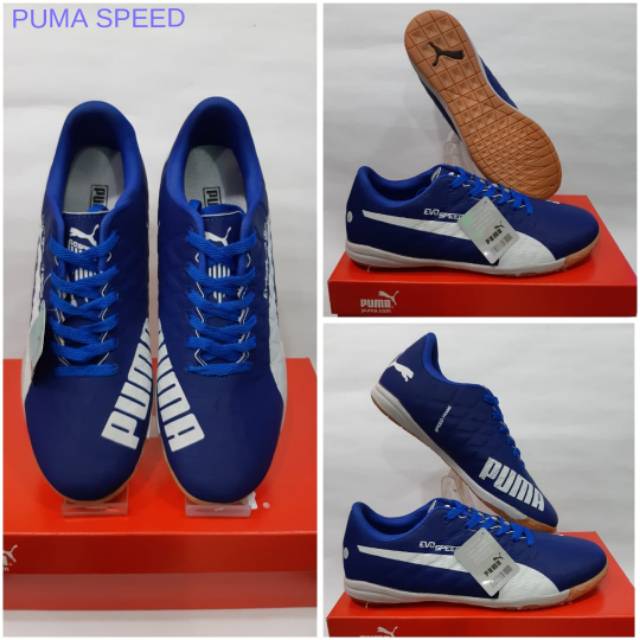 Sepatu futsal puma speed (Blue white)