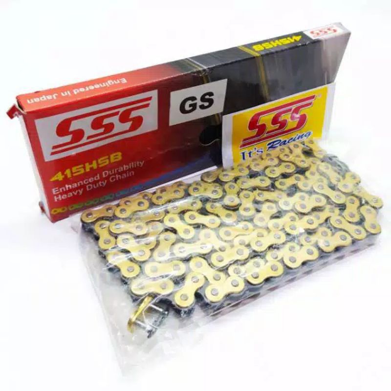 Rantai Sss Rantai Motor Sss Gold 415-130L Type HSB Original