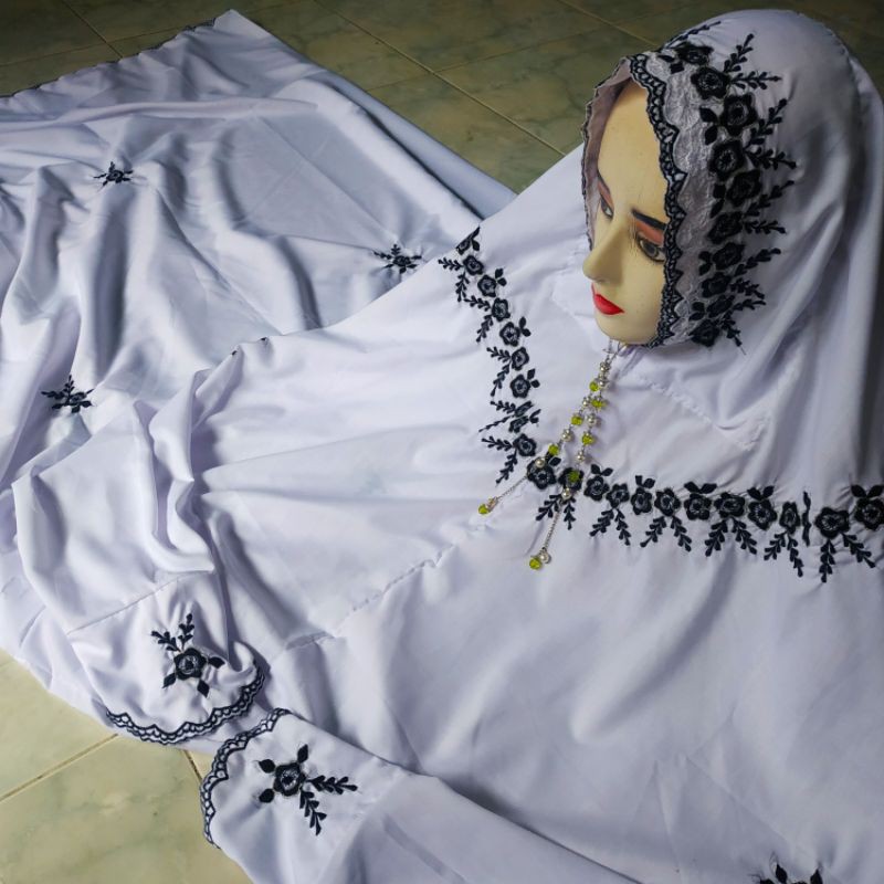 Mukena terusan bordir kudus ori halusssss