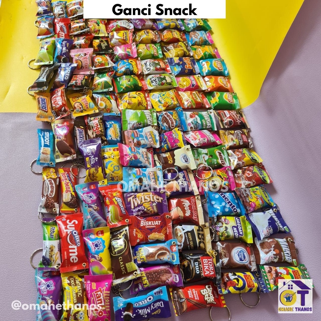 Aneka Gantungan Kunci Viral BISA PILIH MOTIF/gantungan replika miniatur snack/icecream/minuman/mie cup/samyang/boba/ganci snak/snek/rokok/eskrim/ganci unik/bts/gantungan kunci unik lucu murah kekinian/ganci seribuan/suvenir souvenir nikah murah-Snack
