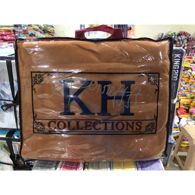 Selimut polos merek KH uk 145x195