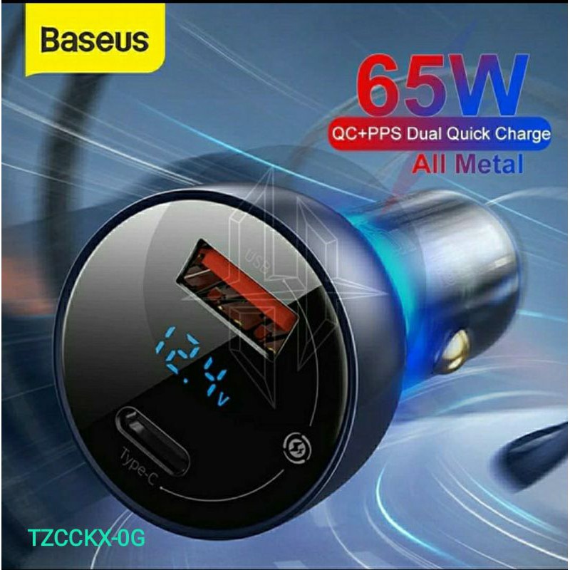 Baseus Particular Digital Display QC+PPS Dual Quick Car Charger 65W Suit