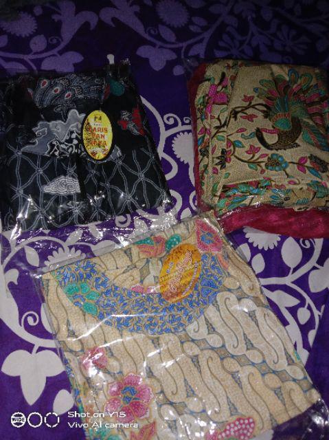 Tunik Parang Soft Gading Mika Sekar Batik Midi Tunik Kerja Kondangan Pesta Seragaman Jumbo Muslim