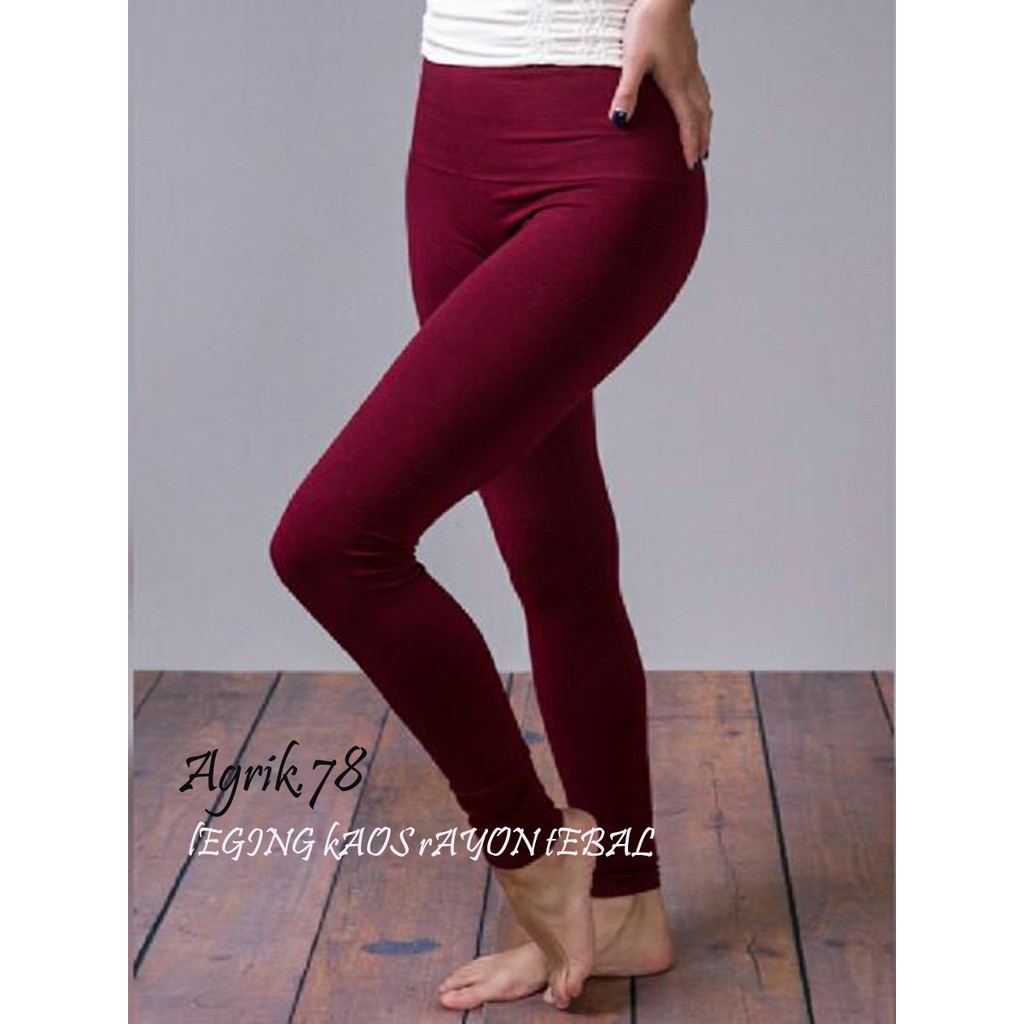 LEGGING PANJANG WANITA BAHAN KAOS RAYON TEBAL SIZE. ( M .L .XL )-6