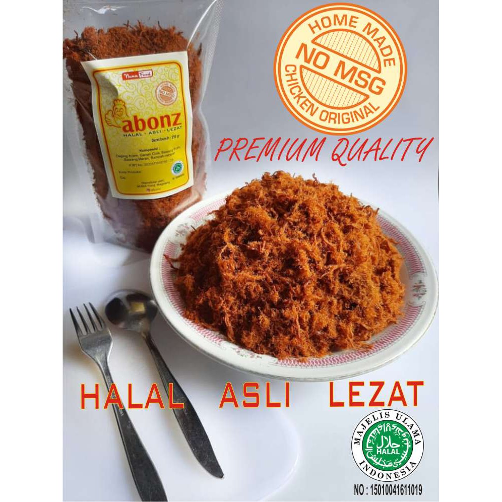 

Abon Ayam Home Made Kemasan Pounch 250gr